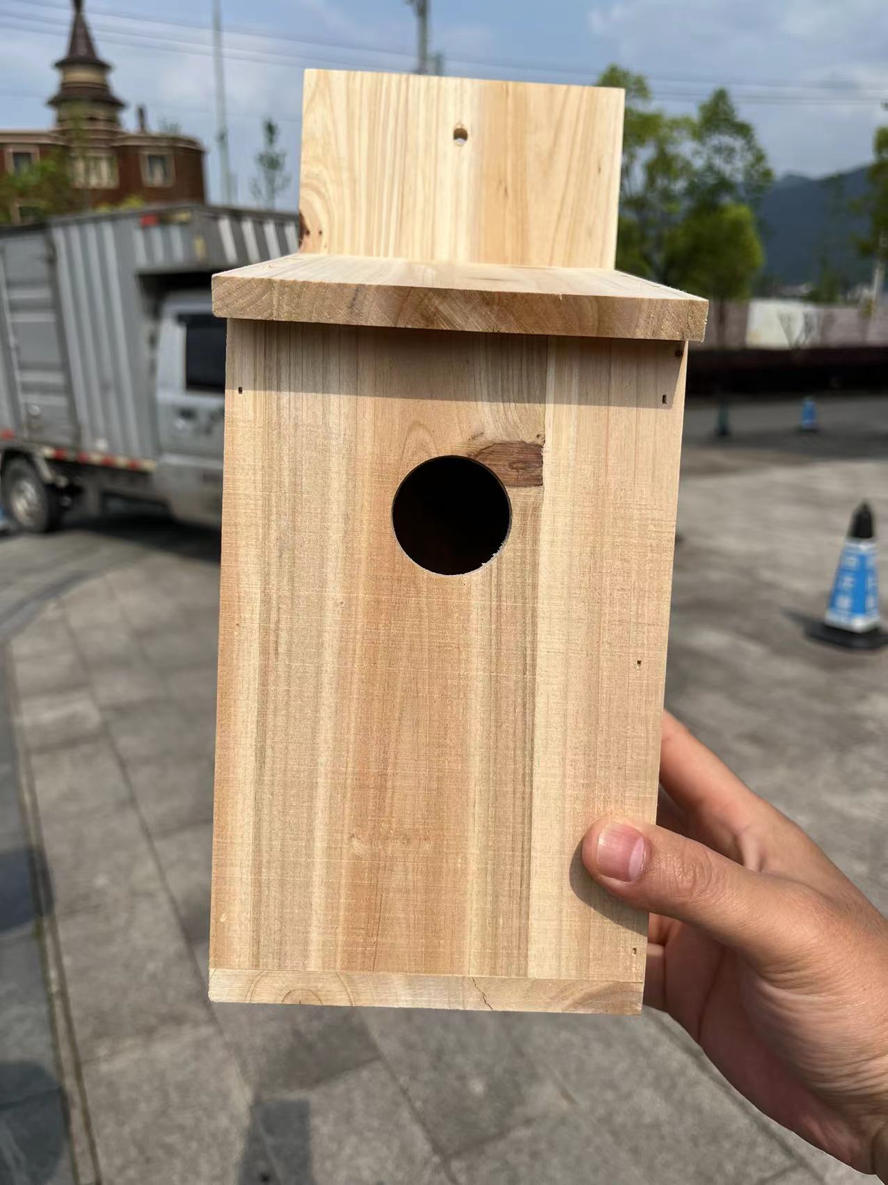 Outdoor Kids In An Indoor World - Casetta per Uccelli in Legno da