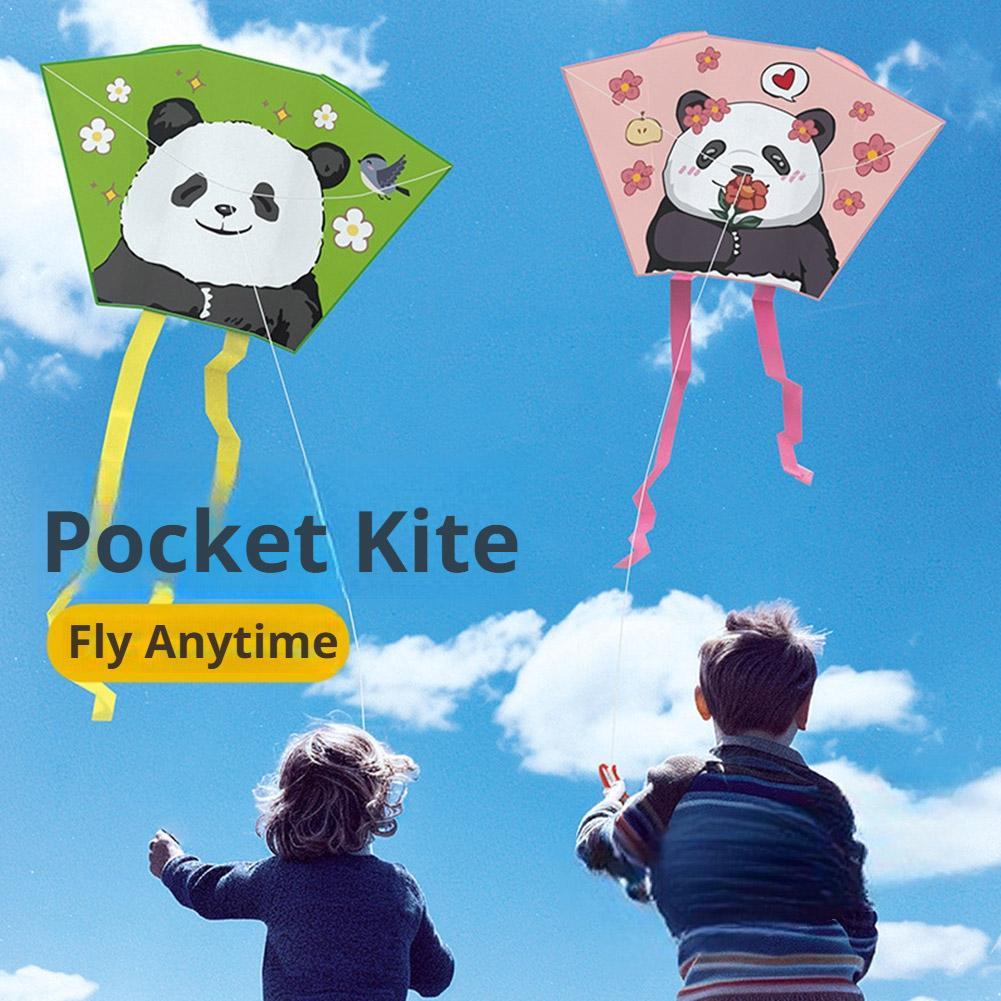 Kite Easy Fly Kids - Aquilone Tascabile Mini Cartoon Panda Coniglio