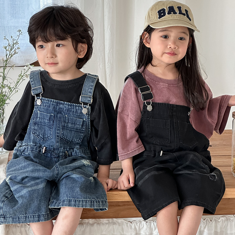 Kids Outdoor Jumpsuit - Salopette in denim unisex per bambini,