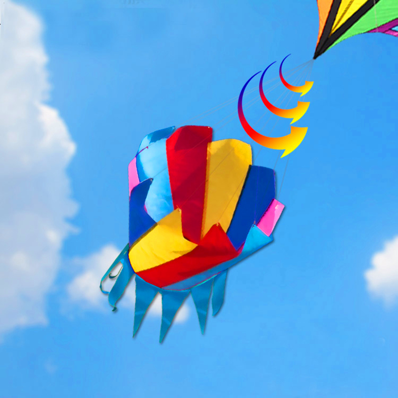 Kite Easy Fly Kids - Grande aquilone arcobaleno in nylon con
