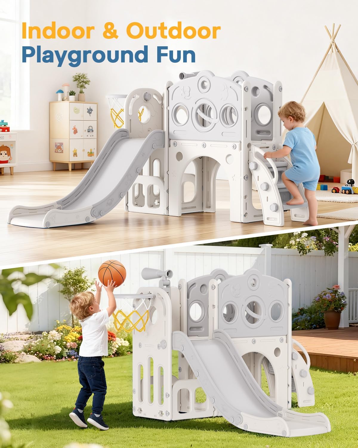 Kids Outdoor Climber - Scivolo per Bambini 8 in 1,