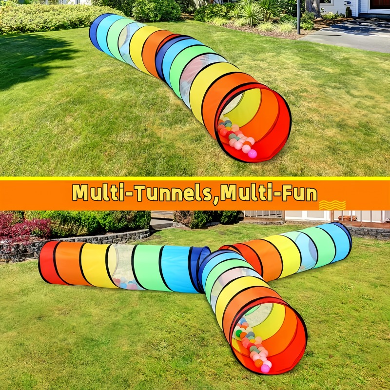 Kids Outdoor Tent - Tunnel strisciante colorato Mesh traspirante Gioco