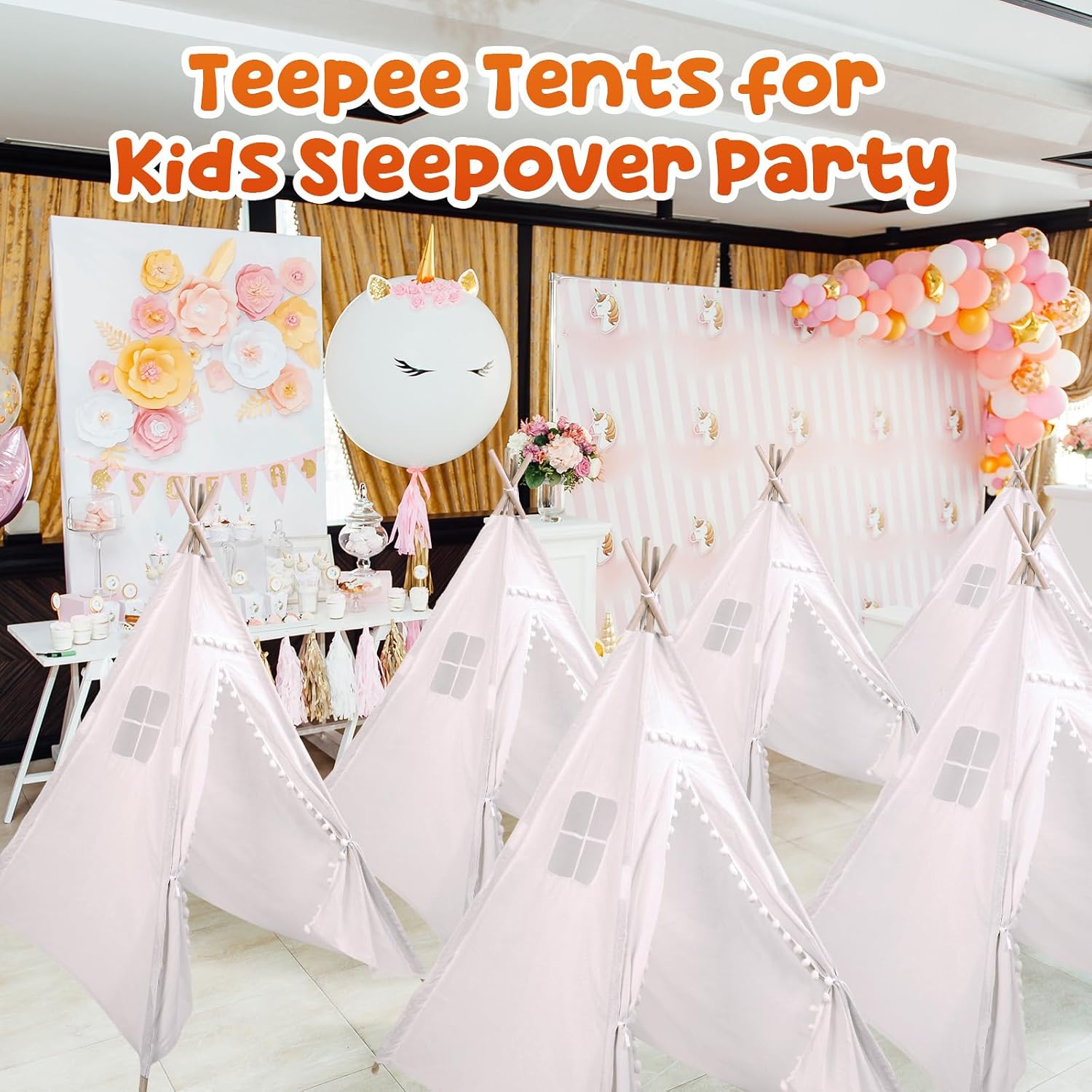 Windyun 6 Pcs Kids Teepee Tent - Kids Outdoor Tent recensione e prezzo