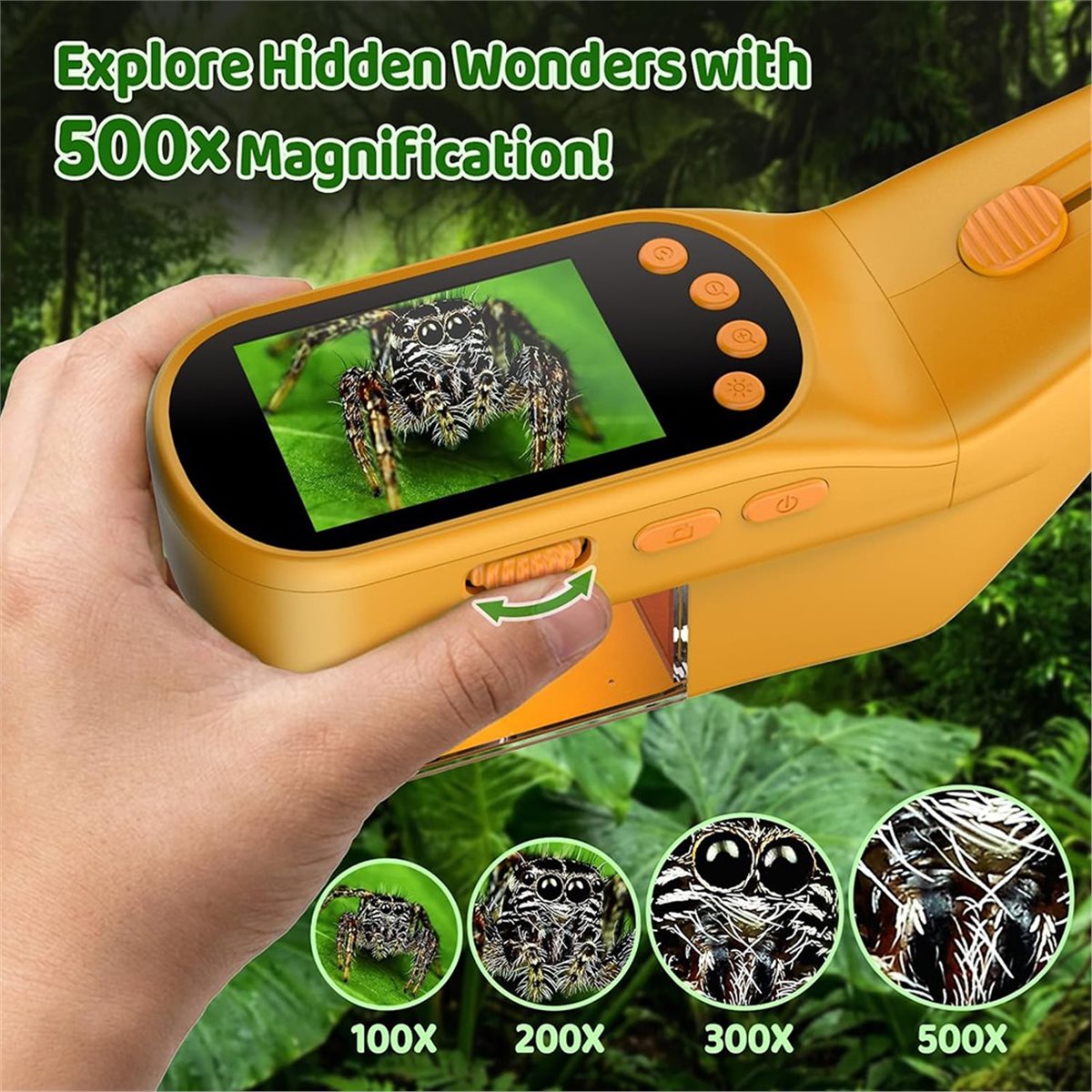 Microscopio Portatile 500X per - Kids Outdoor Microscope recensione e prezzo
